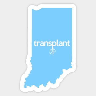 Indiana Transplant IN Blue Sticker